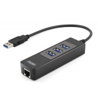Hub USB 3.0 3 Port + Lan Gigabit Unitek Y-3045C